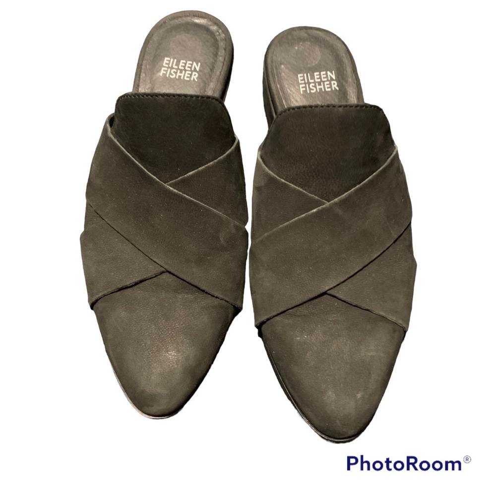Final Sale! Eileen Fisher Black Slides